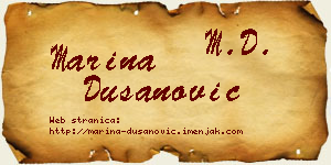 Marina Dušanović vizit kartica